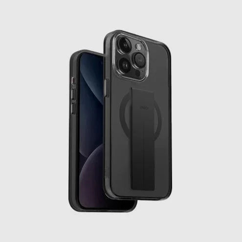 Uniq Hybrid iPhone 15 Pro Heldro Mag Cover - Smoke - Tashqila Uniq Hybrid iPhone 15 Pro Heldro Mag Cover - Smoke - Tashqila